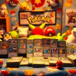 Explore a vibrant collection of Real pokemon cards india, showcasing authentic and rare cards on a themed table.